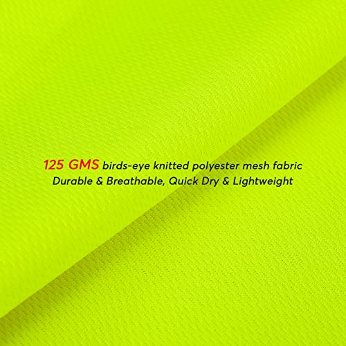 high visibility classic t shirts quick dry class 2 safety shirts for men&women, quick dry reflective short sleeve breathable birdeyes t shirt with pocket for construction work. 2xl high visibility classic t shirts quick dry class 2 safety shirts for men&women, quick dry reflective short sleeve breathable birdeyes t shirt with pocket for construction work. 2xl